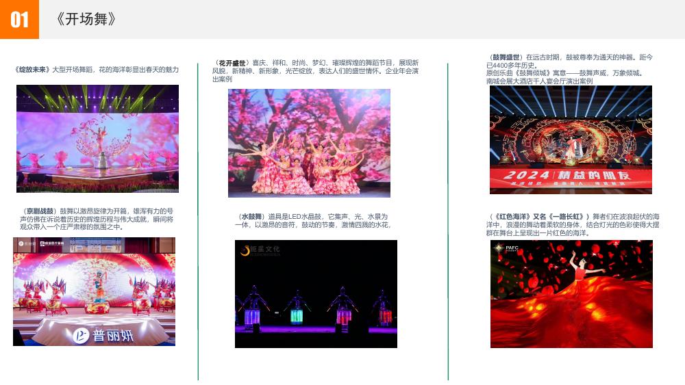 鼓舞、花开盛世等企业活动开场舞节目